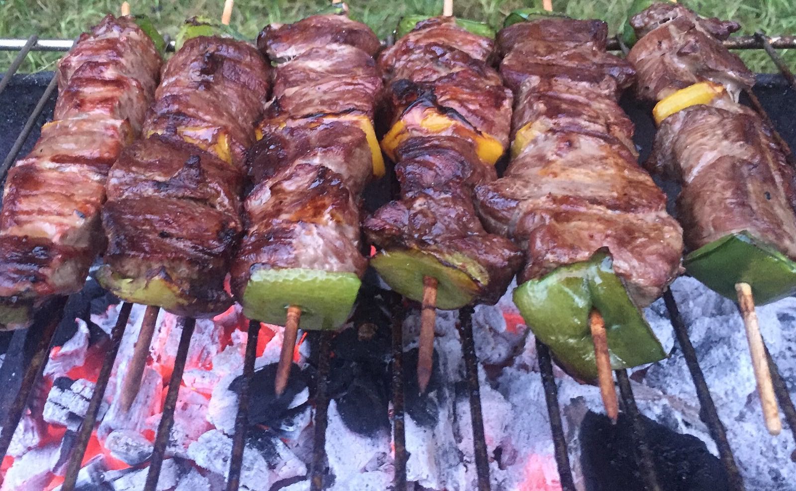 炭火の串焼き